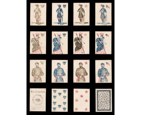 * American Civil War playing cards. Union Cards, second edition, New York: American Card Co., 1863, the complete deck of 52 p