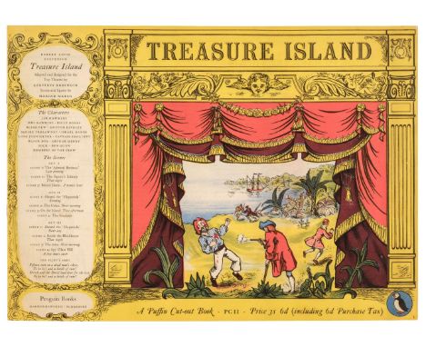 Stevenson (Robert Louis). Treasure Island, Puffin Cut-out Book, Harmondsworth: Penguin Books, 1953, 8 full colour leaves, inc