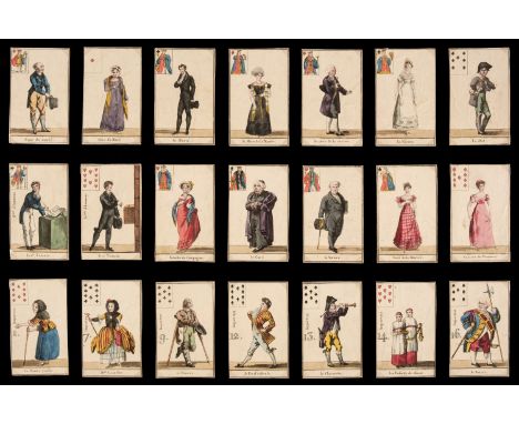 * French playing cards. Nouveau Jeu de Mariage ou la Dot, Paris: Bourrut-Lemerie (or Le Merie, Bourrut?), 1815, the complete 