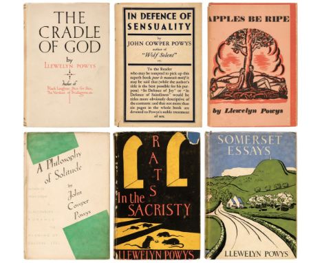 Powys (Llewelyn). The Cradle of God, 1st edition, London: Jonathan Cape, 1929, original cloth, dust jacket, some toning to sp
