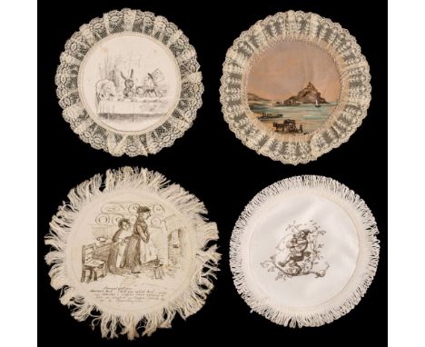 * [Carroll, Lewis]. A set of 12 hand-drawn doilies illustrated with characters and scenes from Alice in Wonderland, after Joh