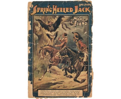 Spring-Heeled Jack. Selection of rare "Spring-Heeled Jack" one-penny pulp comics by Aldine Publishing, 1904, including #1 "Ma
