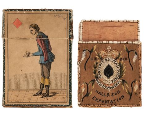 * Playing card boxes. A group of 20 playing card boxes, most 19th century, some original including: The Second Empire Pack (F