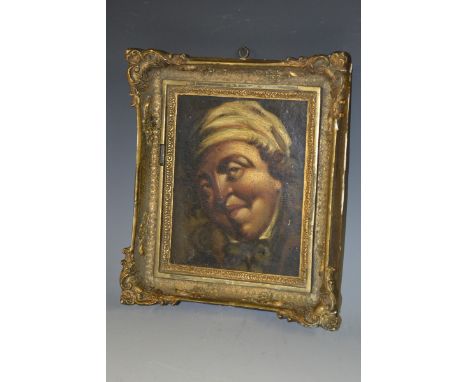 Dutch School (early 19th century)
Portrait of a Tavern Character
oil on board, 16cm x 12cm