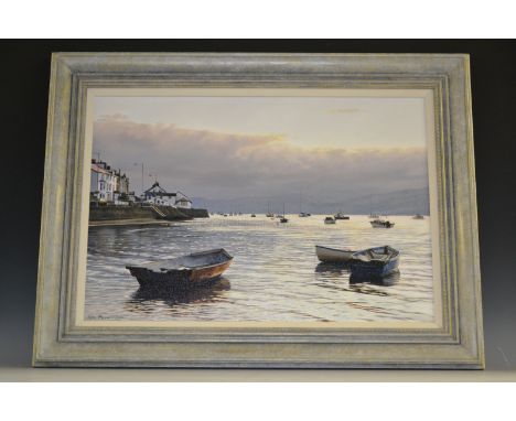 Peter Barker (1954-)
First Light, Aberdovey Harbour
signed, dated 2000, oil on canvas, 46cm x 66cm