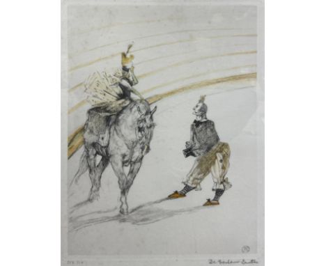 After Henri de Toulouse-Lautrec (1864-1901), a signed and limited edition lithograph in colour after the original coloured pe