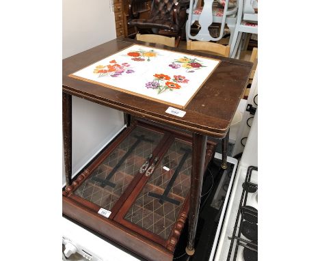 A retro tile top table. 