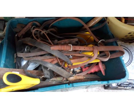 A crate of mixed tools etc 