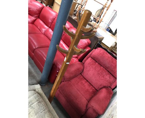 A retro hat and coat stand. 
