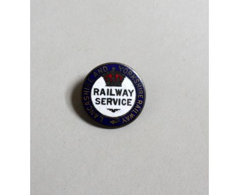 Lancashire & Yorkshire Railway (1847-1923) WWI Railway service enamel lapel badge by Thomas Fottorini Bolton Rd. 638232 no. B