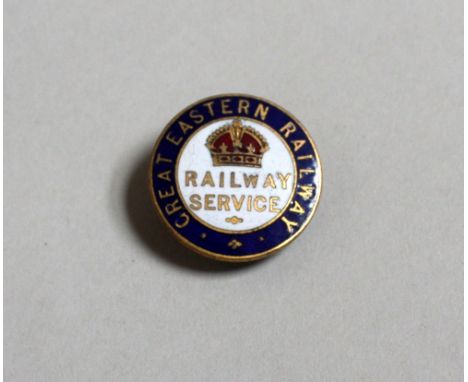 Great Eastern Railway (1862-1923) WWI Railway service enamel lapel badge by J. A. Wylie & Co. no. 4700