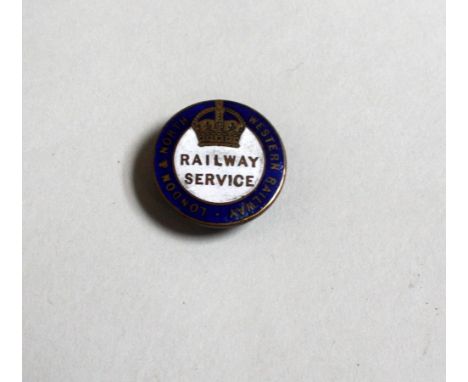 London & North Western Railway (1846-1923) WWI Railway service lapel badge by J. R. Gaunt & Son. Ltd. no. A18070