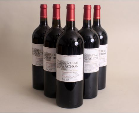 2008 Chateau Gachon, Montagne Saint Emilion (4 magnums). This lot will attract Vat at the standard rate on the hammer price.