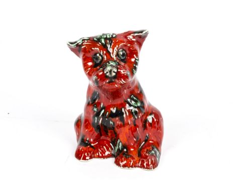 An Anita Harris ceramic Yorkshire Terrier, with a polychrome glaze, signature to the underside, height 16 cm 