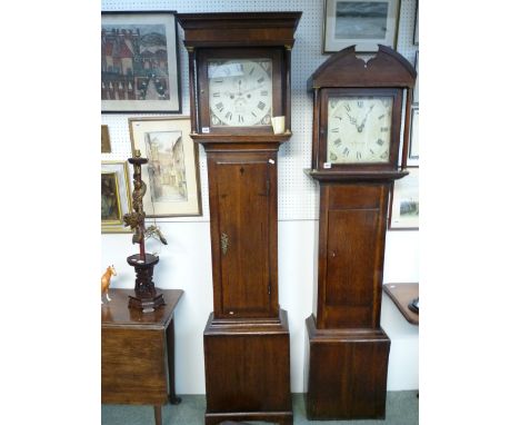 Devey of Dudley Inlaid oak cased Longcase clock 1790s with painted dial and original bill of sale for £2690 