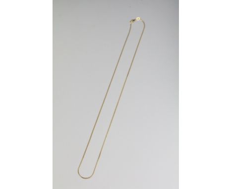 9ct yellow gold snake link necklace, length approx 50cm, bolt ring clasp 