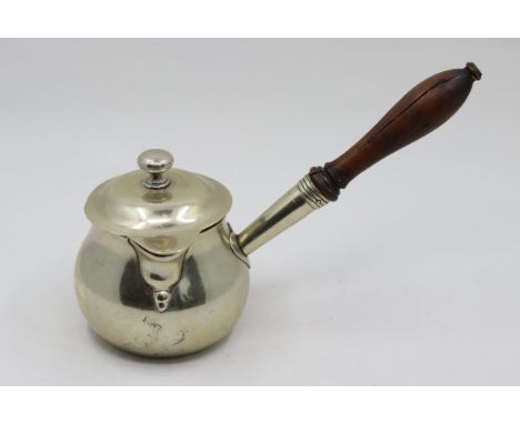 A 19th century silver plated chocolate pot, maker Edward, Edward Junior, John and W.Barnard