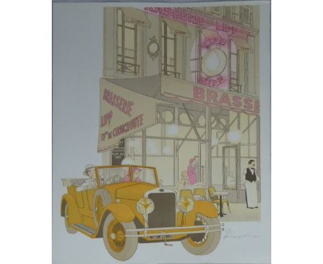 Philippe Henri Noyer (French, 1917-1985), Brasserie Lipp, screenprint, unframed, signed in pencil lower right, numbered 116/2