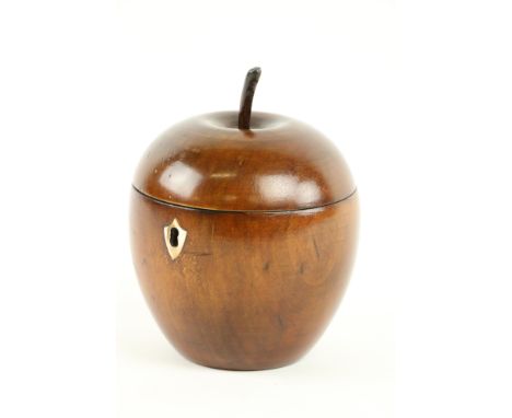 A 19th Century&nbsp;Applewood&nbsp;Tea Caddy,&nbsp;of apple form, 6" (15cms). (1)