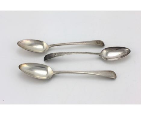 Silverware: An attractive small Georgian Knife and Fork, with pistol handles; a silver Butter Knife; a Victorian English silv