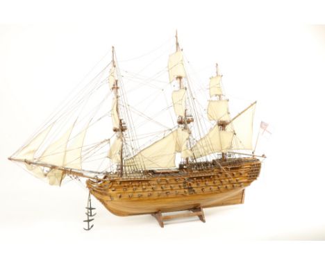 A scale Model of HMS Victory on stand. (1) 