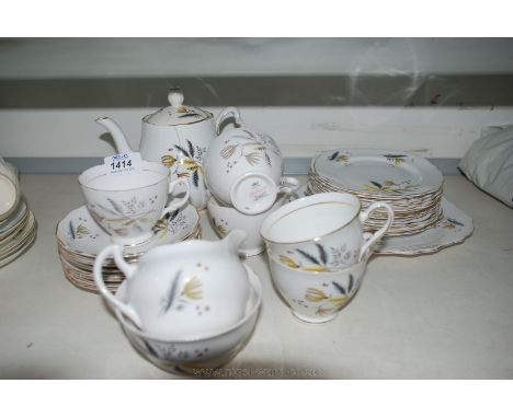 A part Colclough Tea Service with gilt and floral decoration, some hairline cracks.