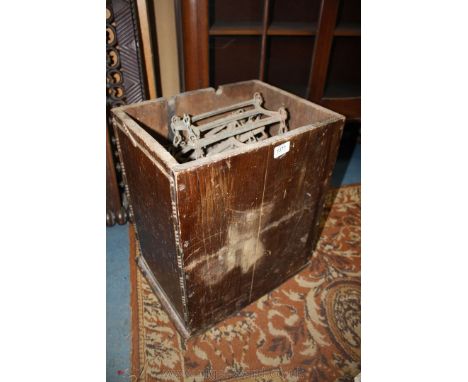 An Oak cased vintage fire escape Ladder by Merryweather of London