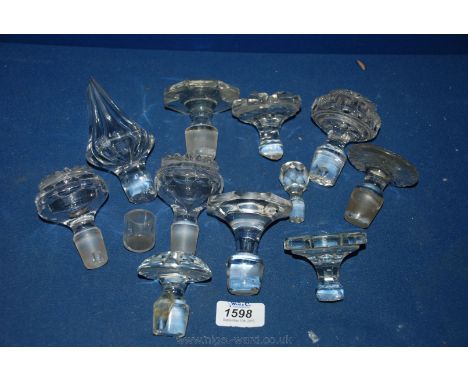 A quantity of old Decanter Stoppers, some a/f
