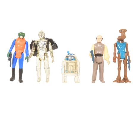 Star Wars - a collection of x5 original vintage Kenner / Palitoy made Star Wars action figures. Including: C3PO With Removabl