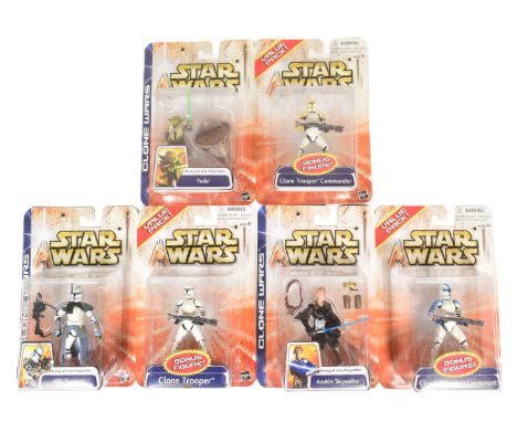 Star Wars - Clone Wars - collection of x3 2003 Hasbro made 'Army Of The Republic' MOC carded action figure 'Value Pack' sets.