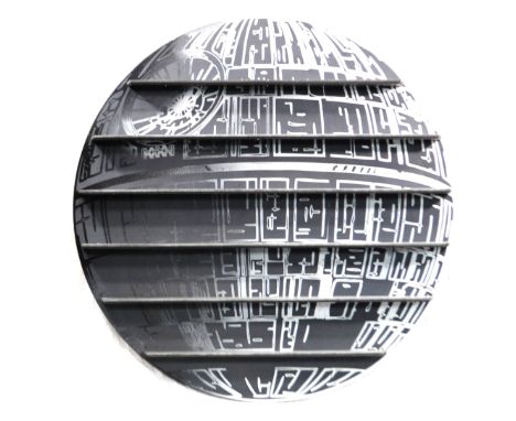 Star Wars - The Death Star - custom-made large scale Deathstar themed action figure display unit / shelf. Circular painted wo
