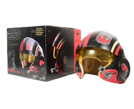 Star Wars - The Black Series - 1/1 scale Black Series prop replica Poe Dameron 'Electronic Helmet'. Appears mint and unused, 