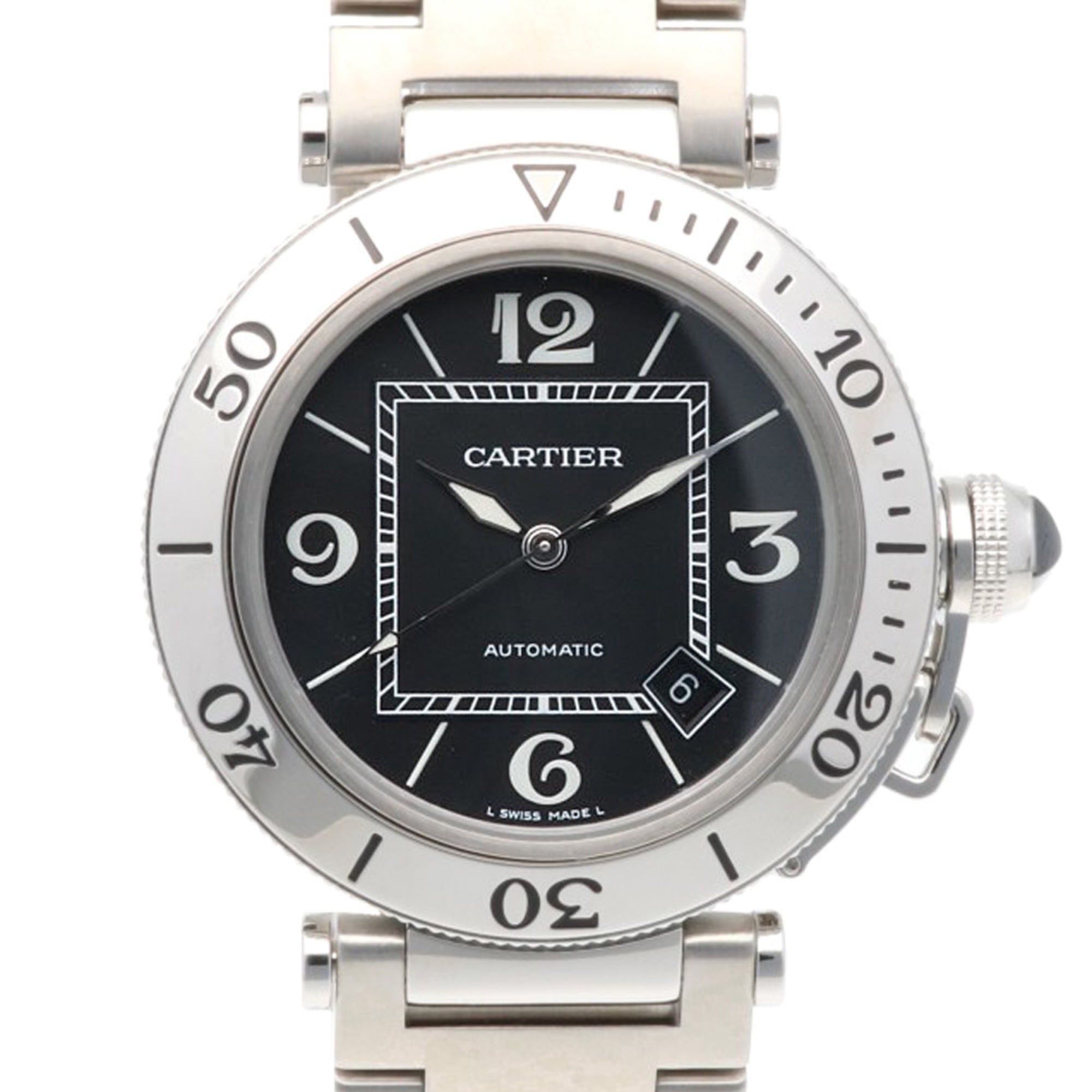 Cartier Pasha Seatimer Wristwatch, Stainless Steel, 2790, Automatic, Overhauled and Refinished, Men'