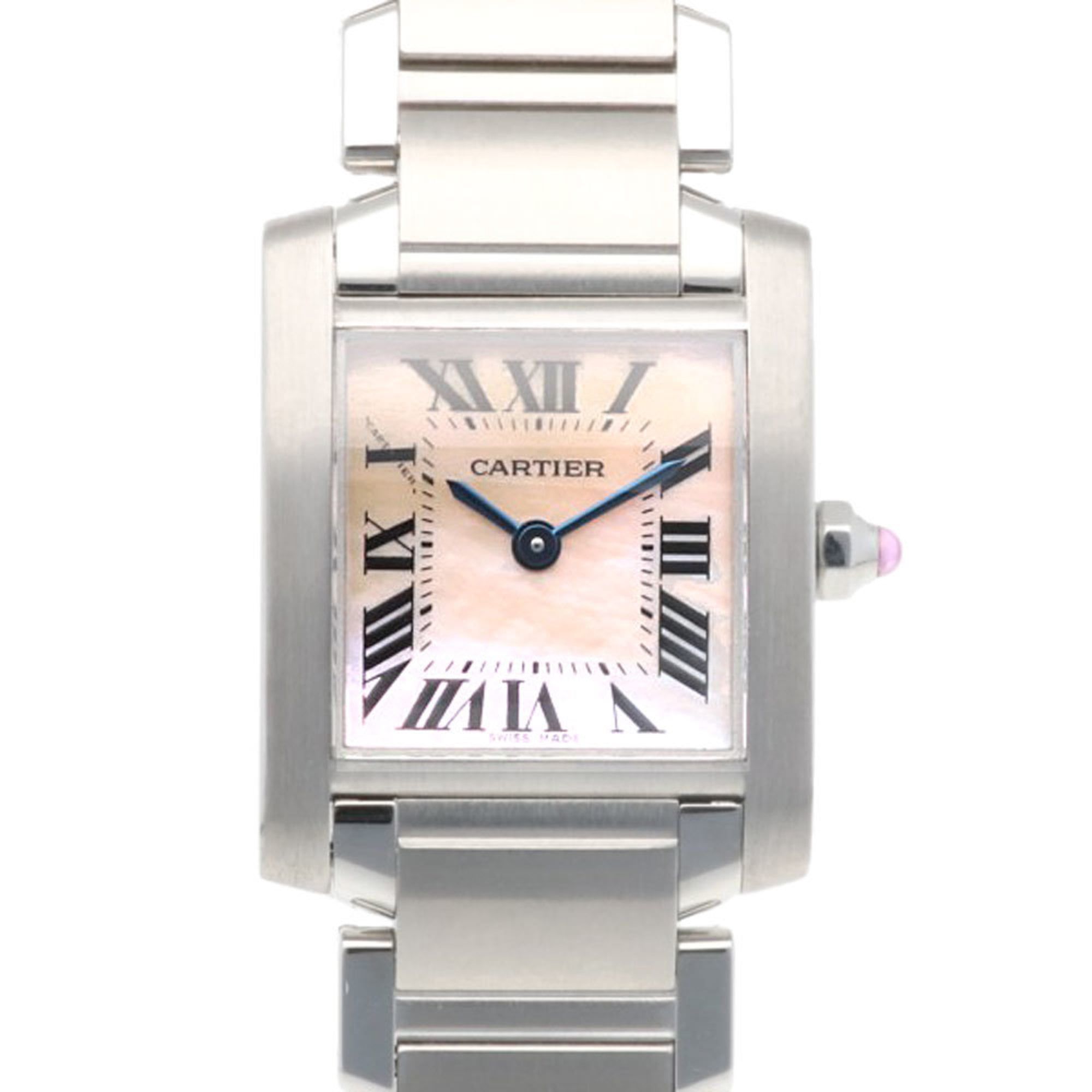 Cartier Tank Française SM Watch, Stainless Steel, W51028Q3(2384), Quartz Movement, Refinished, Women
