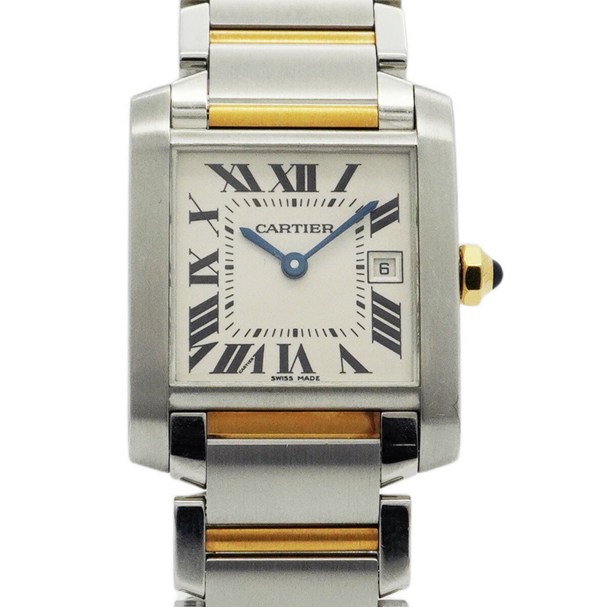Cartier Tank Française MM Two-tone Watch W51012Q4 Ivory Dial Men's and Women's