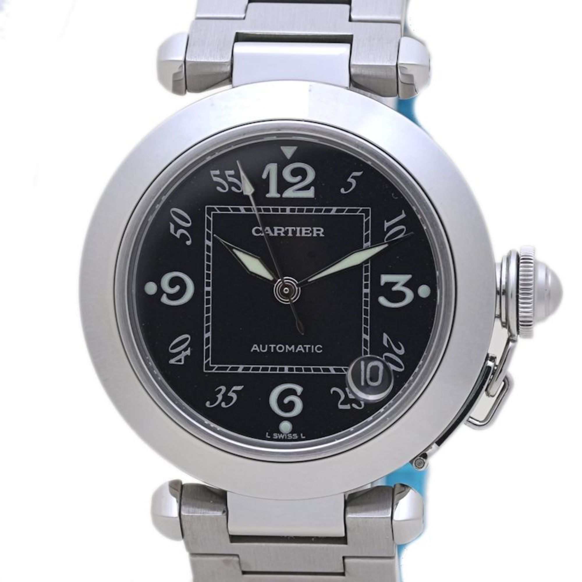 CARTIER Pasha C Old Calendar W31043M7 Men's Stainless Steel Watch 40059