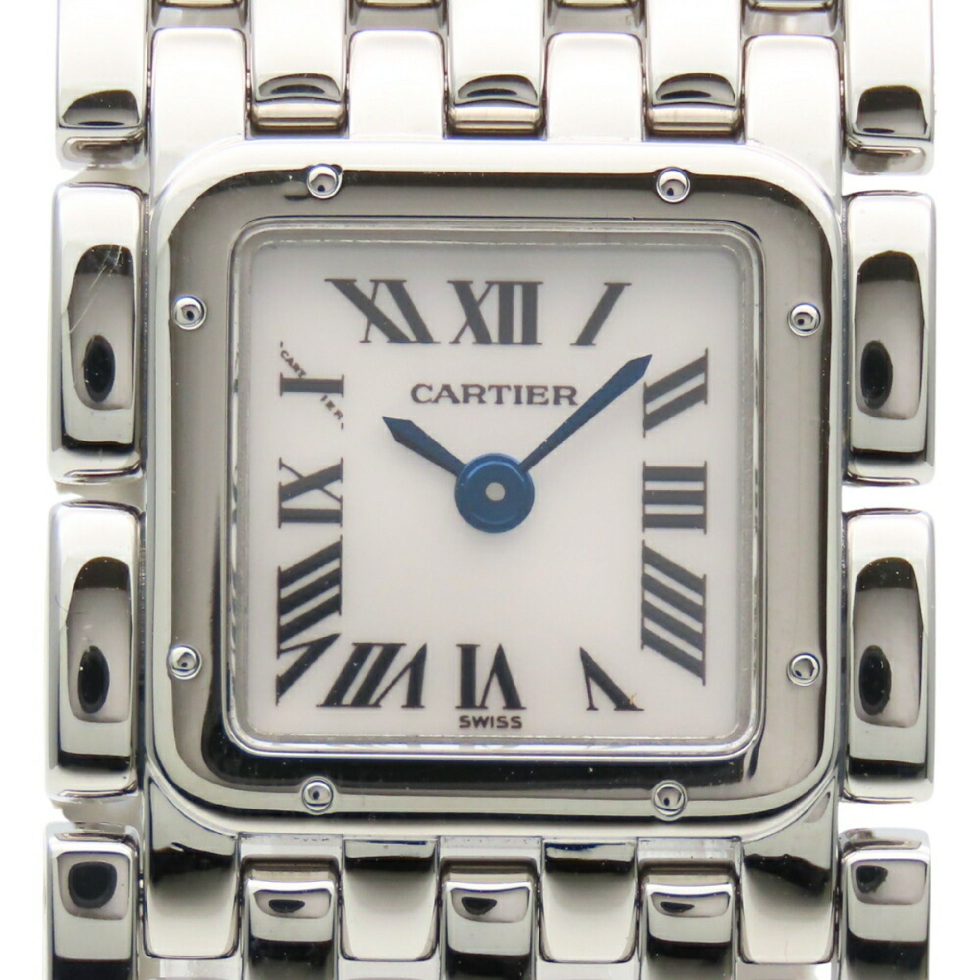 Cartier Ruban 2420 Stainless Steel Silver Watch with White Shell Dial, Women's
