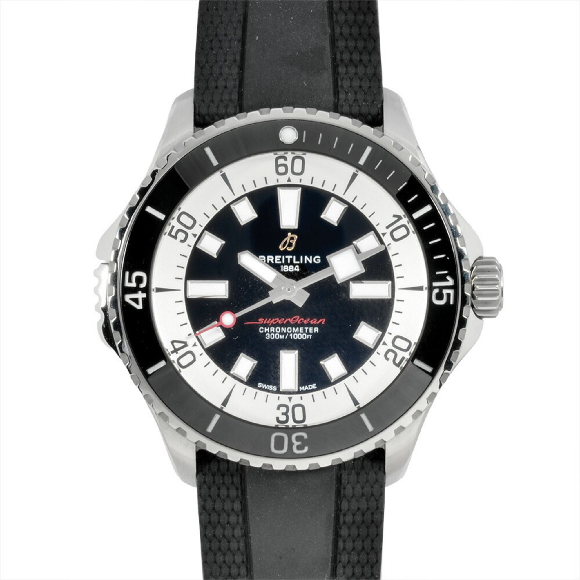 Breitling Superocean Automatic 46 Men's Watch, A17378, Black Dial, Stainless Steel,