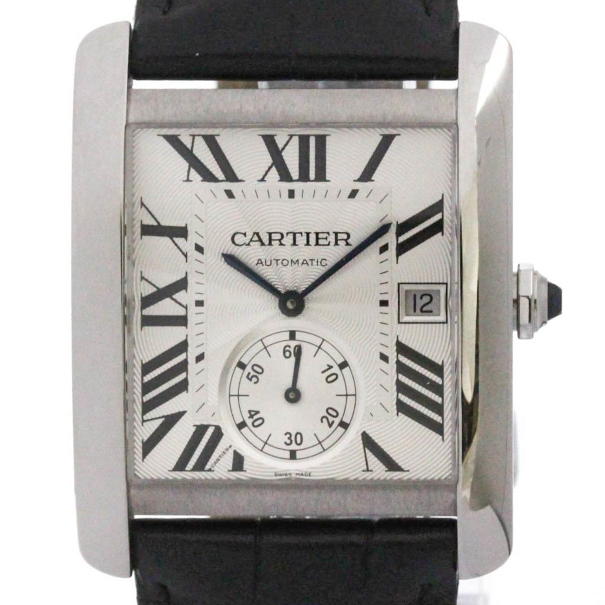 CARTIER Tank MC Steel Automatic Mens Watch W5330003 Polished