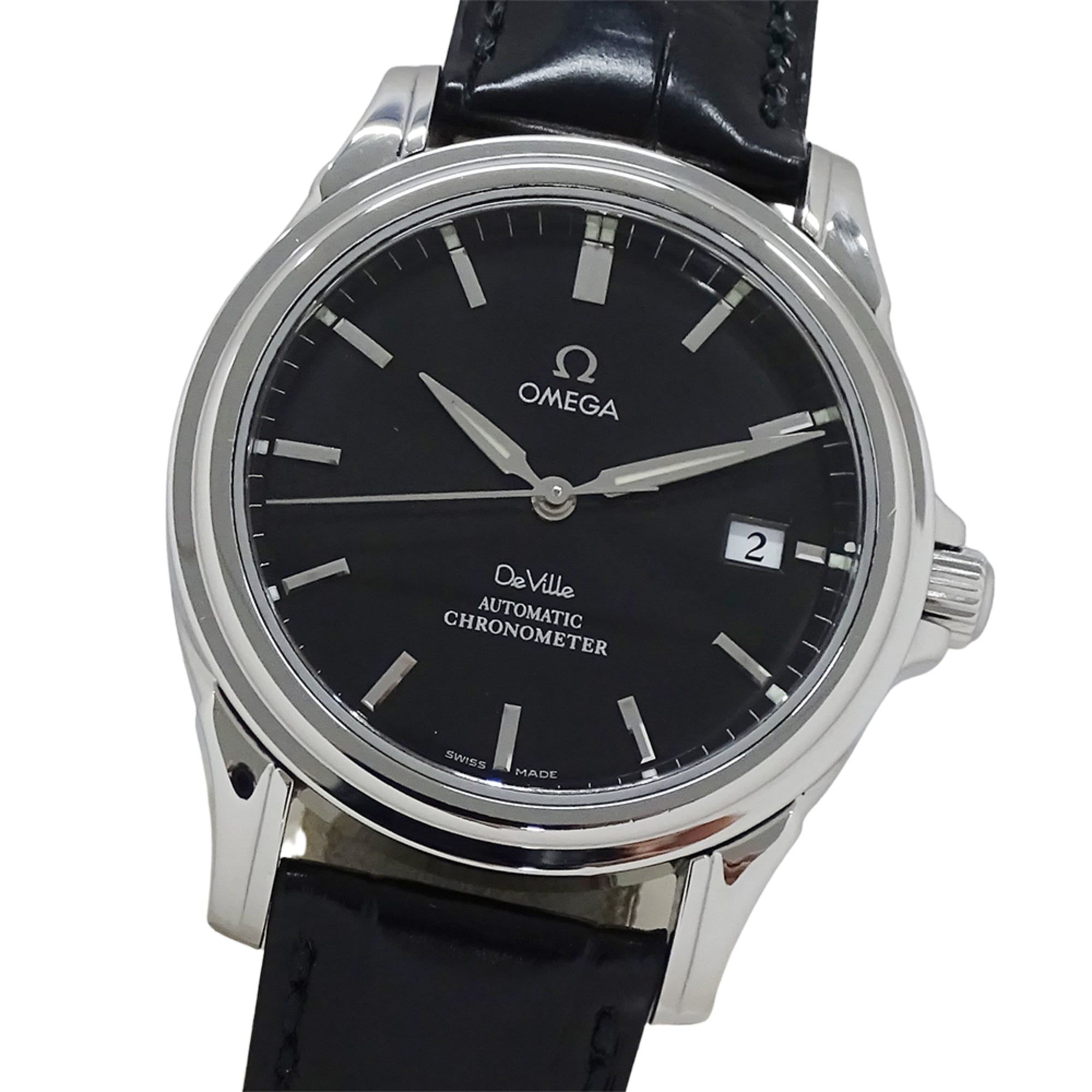 OMEGA De Ville 4831.50.31 Men's Co-Axial Chronometer Date Automatic Watch with Stainless Steel and L