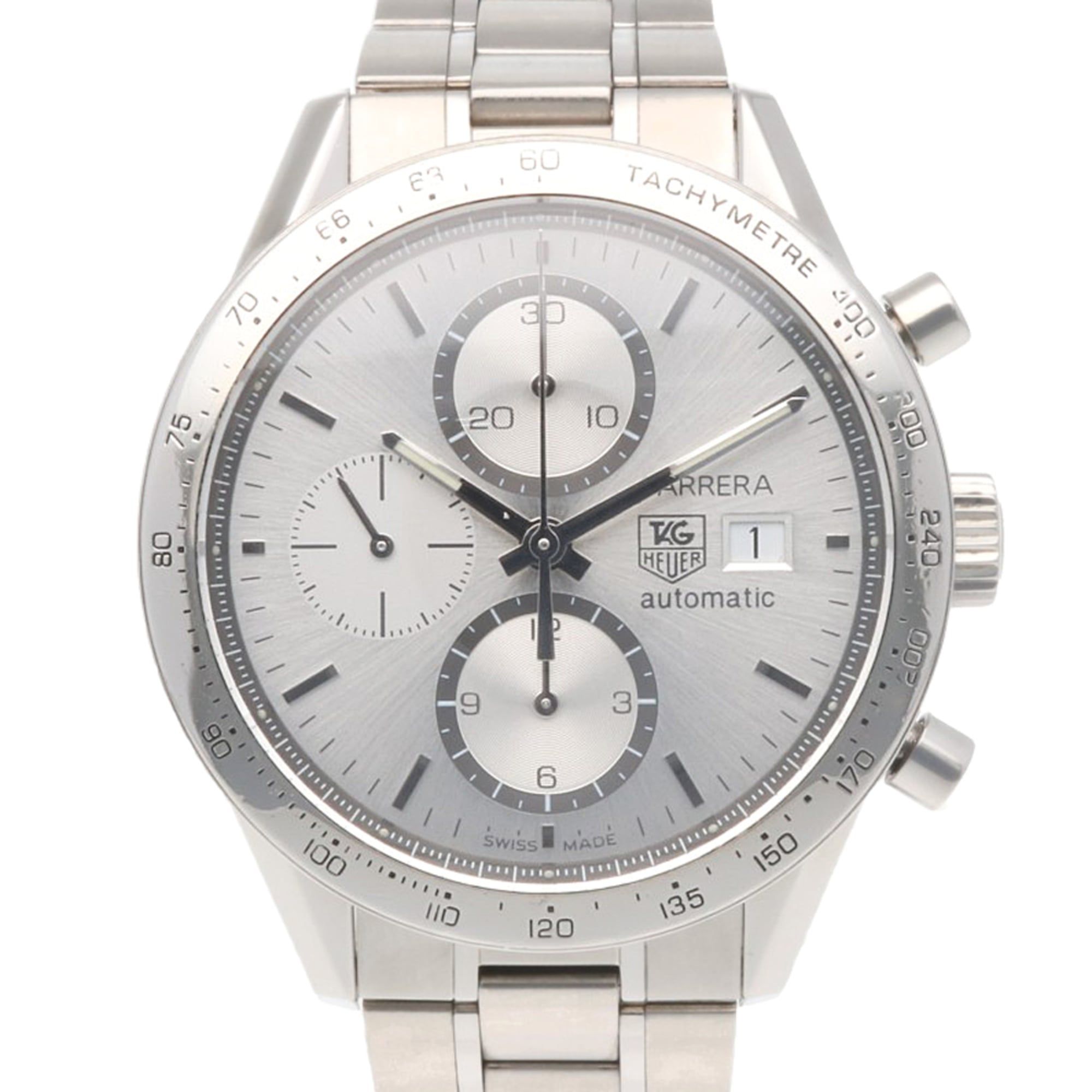 TAG Heuer Carrera Calibre 16 Watch, Stainless Steel CV2017-2 Automatic, Overhauled, Men's, HEUER, Im
