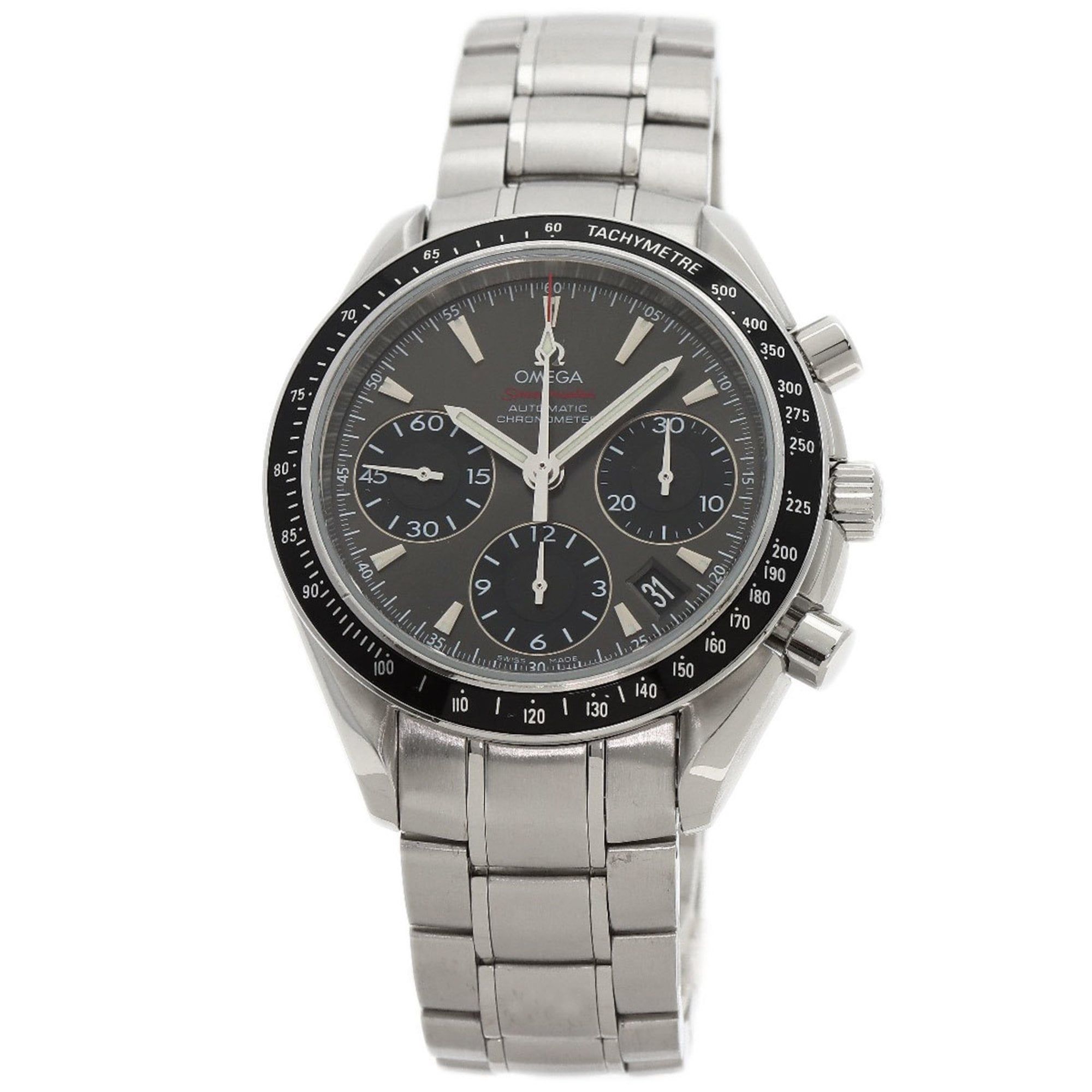 OMEGA 323.30.40.40.06.001 Speedmaster Date Watch Stainless Steel SS Men's