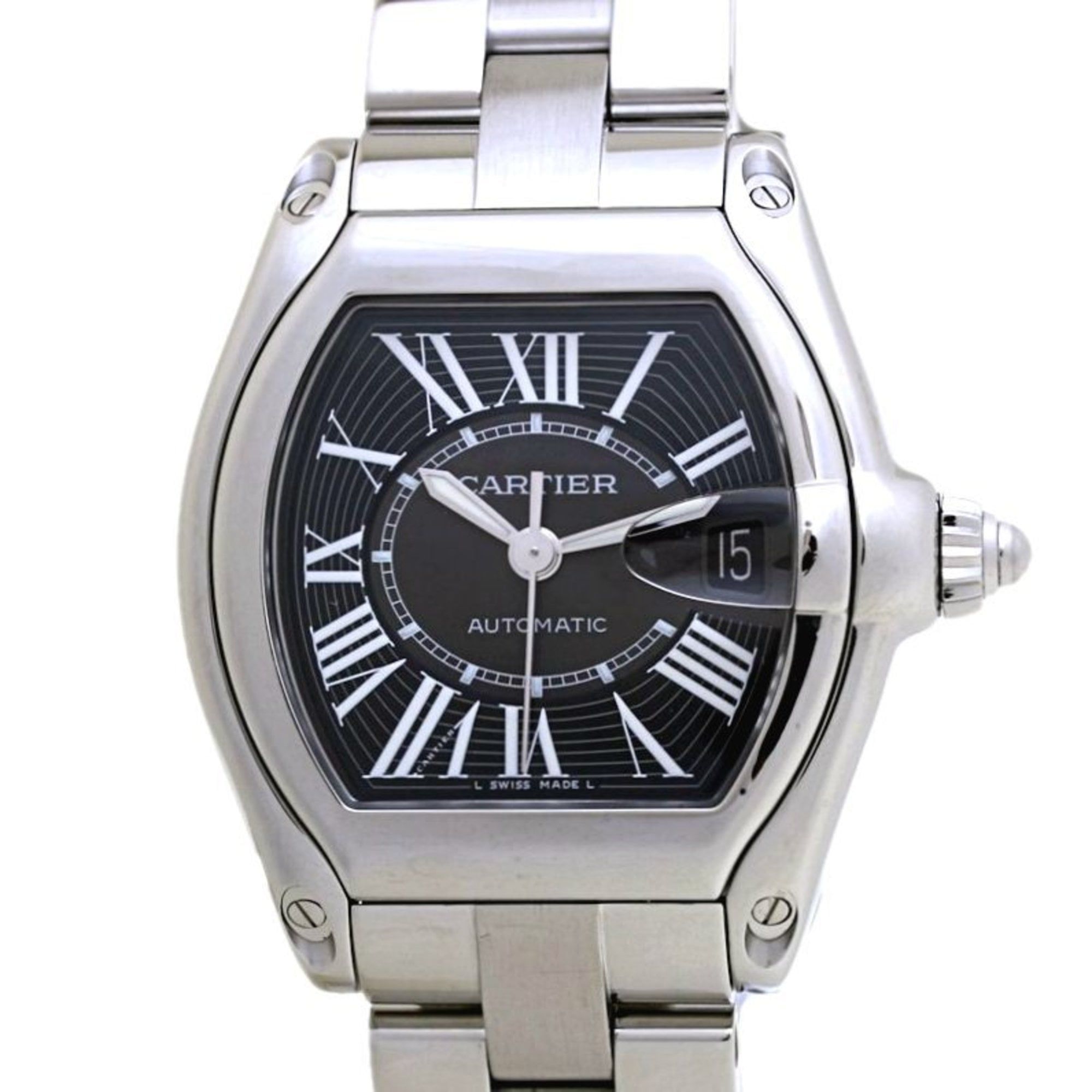 CARTIER Roadster LM W62041V3 Men's Stainless Steel Watch 40103