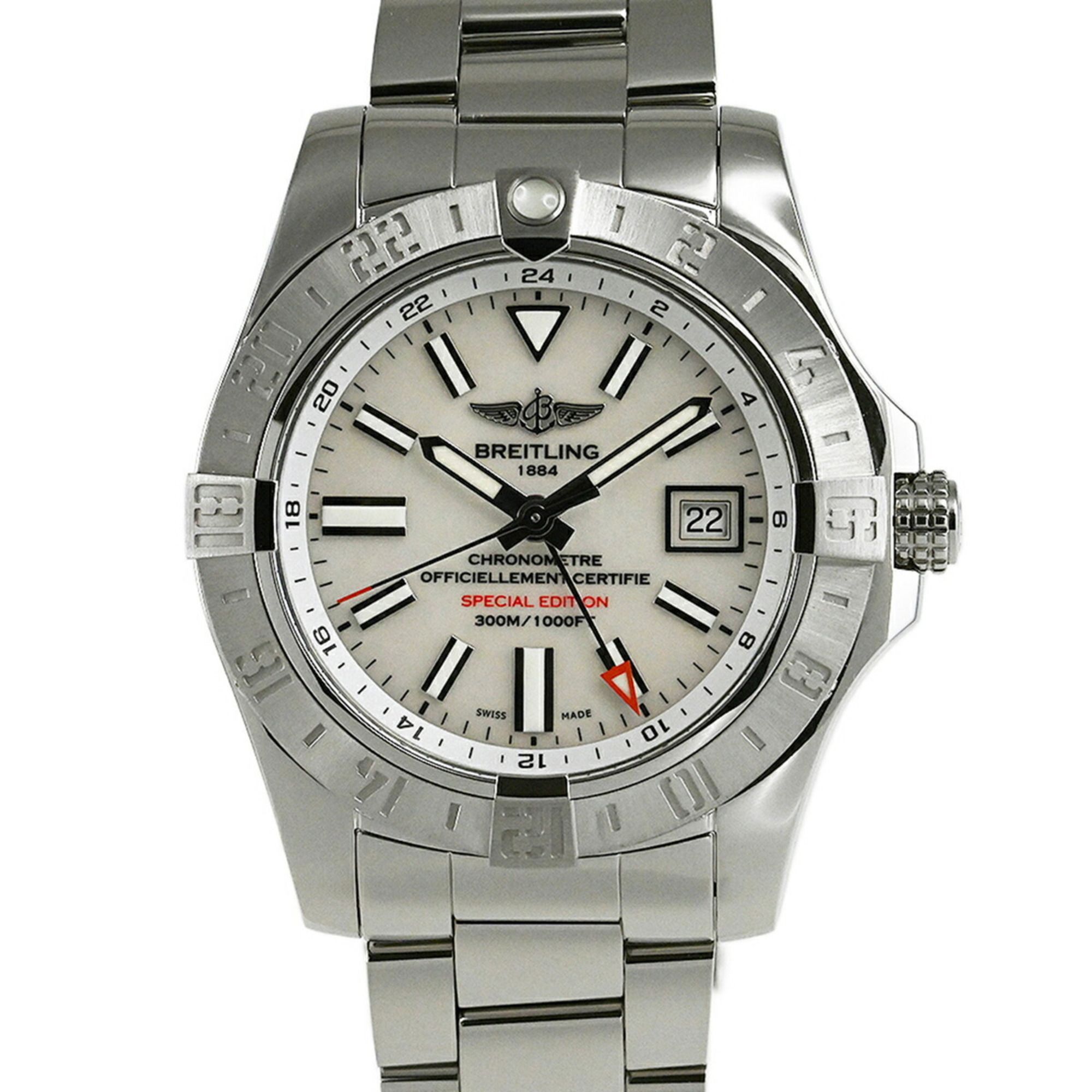 BREITLING Avenger II GMT Mother-of-Pearl Watch, Japan Exclusive, A3239011 A809 (A32390)