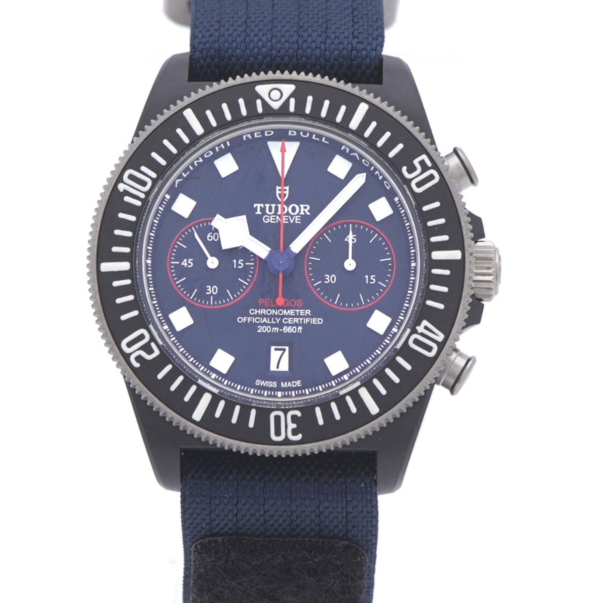 Like New Tudor Pelagos FXD Red Bull Racing 25807KN Automatic Watch in Carbon/Titanium with Blue Dial