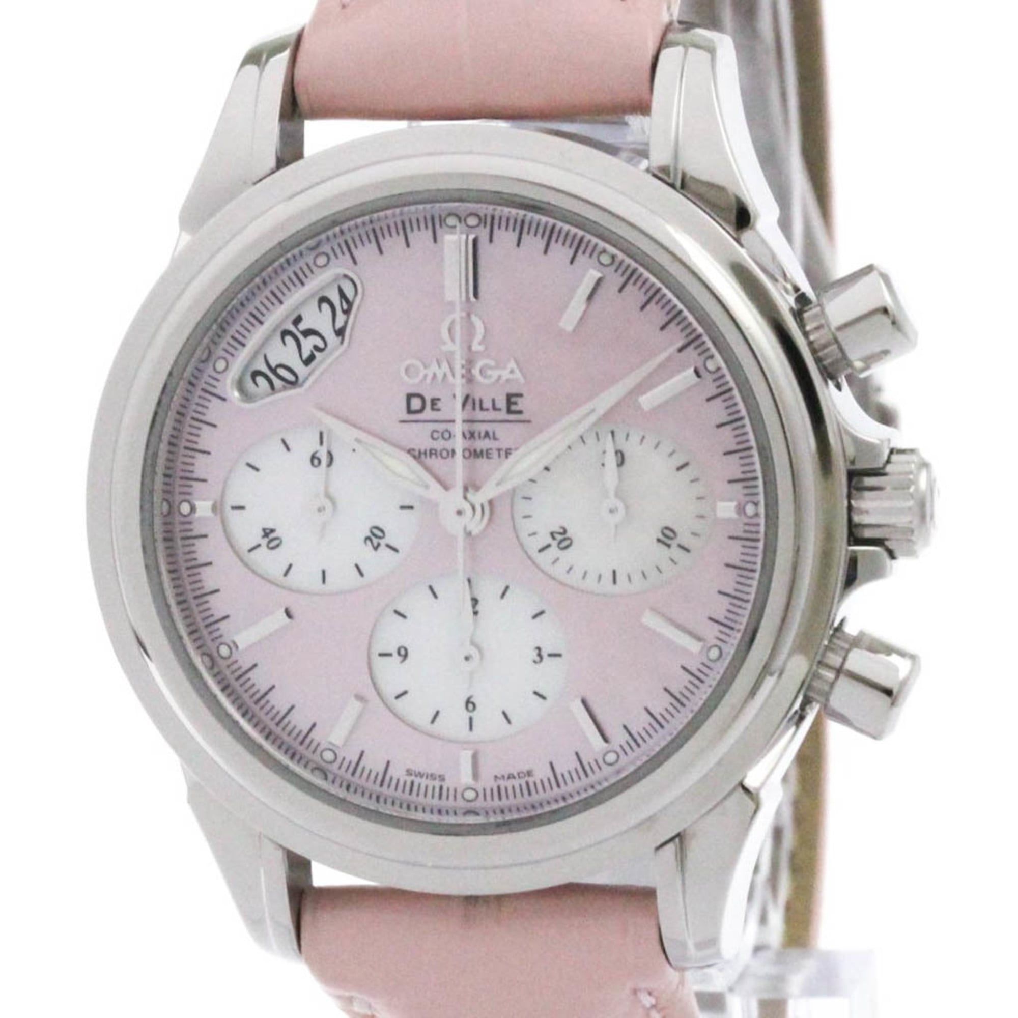 OMEGA De ville Co-axial Chronograph MOPDial Watch 4878.74.34 Polished