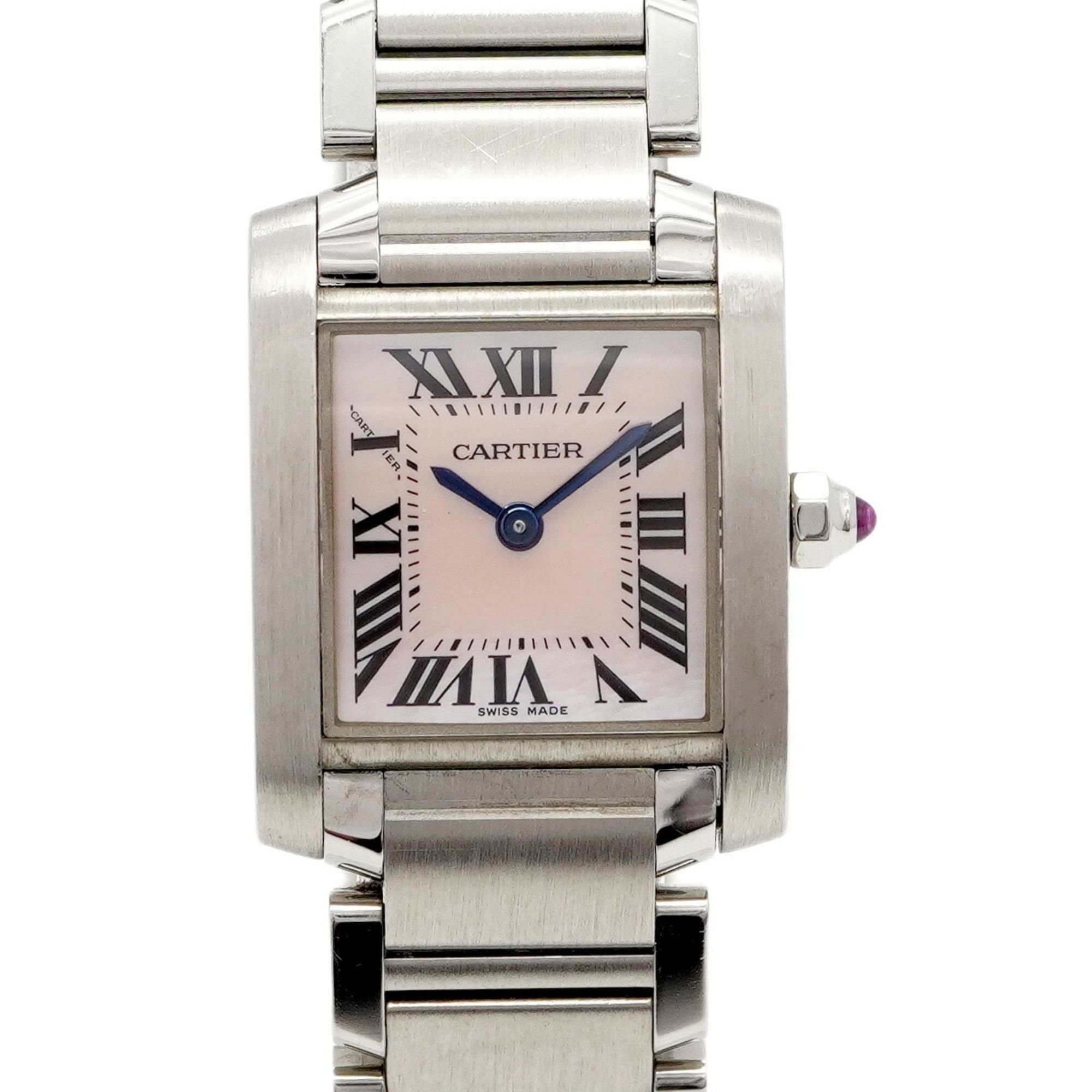 Cartier Tank Française SM W51028Q3 Pink Dial Women's Watch