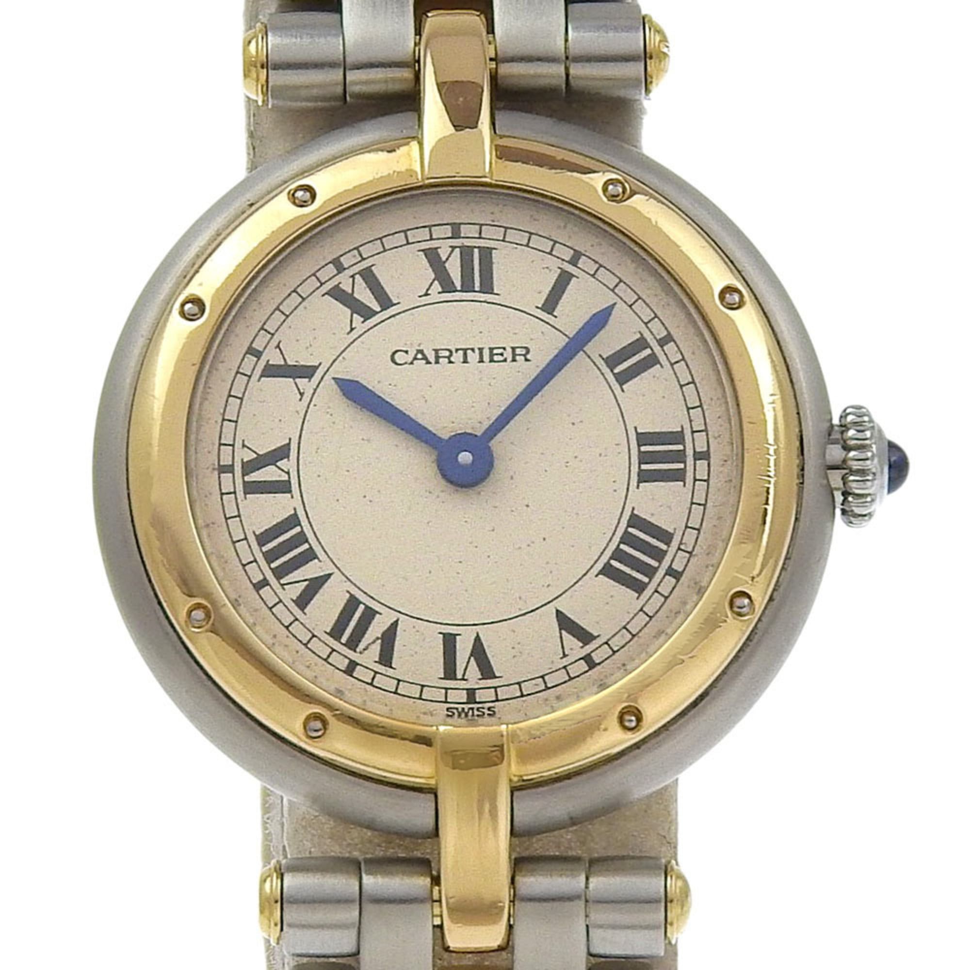 Cartier Panthère SM 1 Row Watch, caliber 157, 84084242, stainless steel with yellow gold quartz move