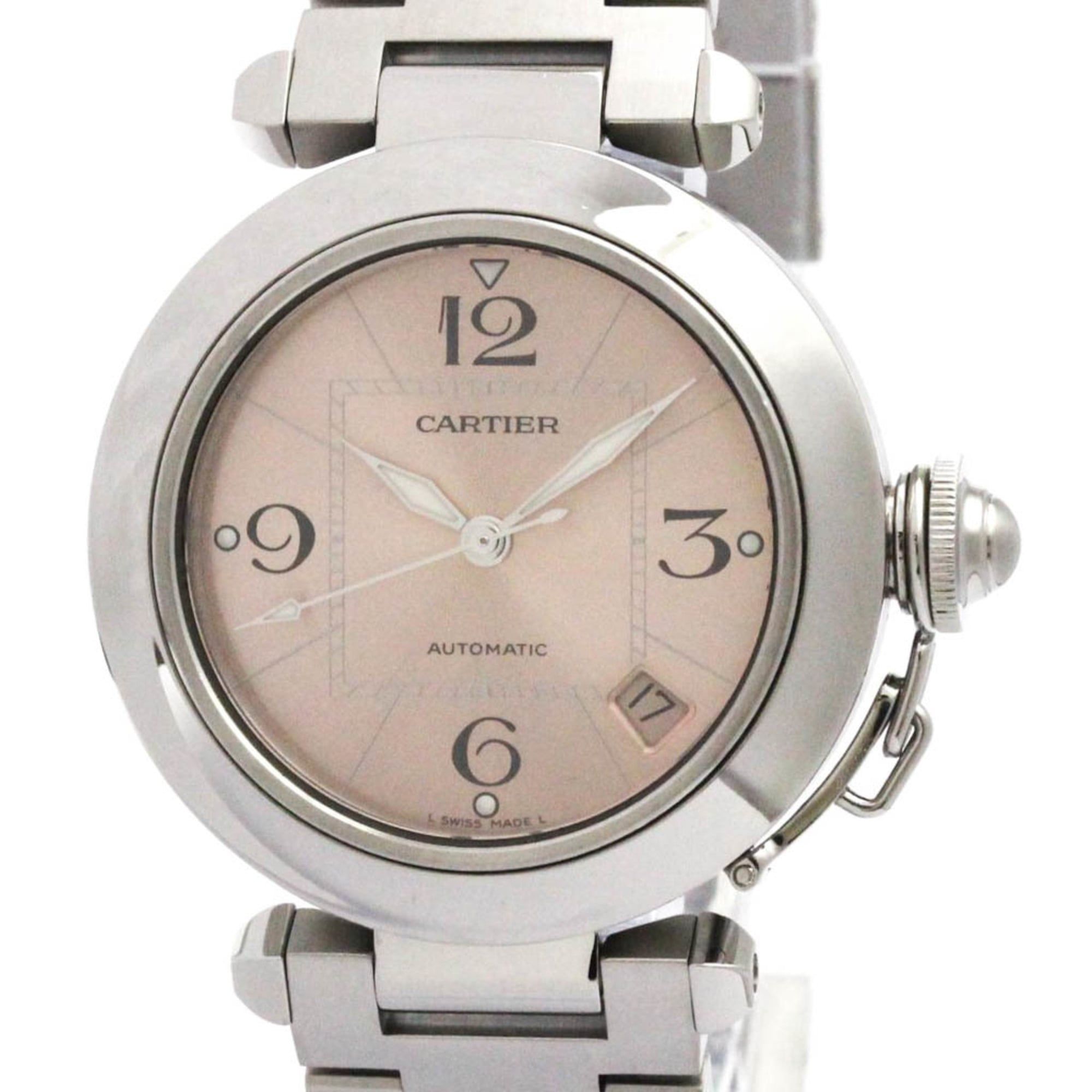 CARTIER Pasha C Steel Automatic Unisex Watch W31075M7 Polished