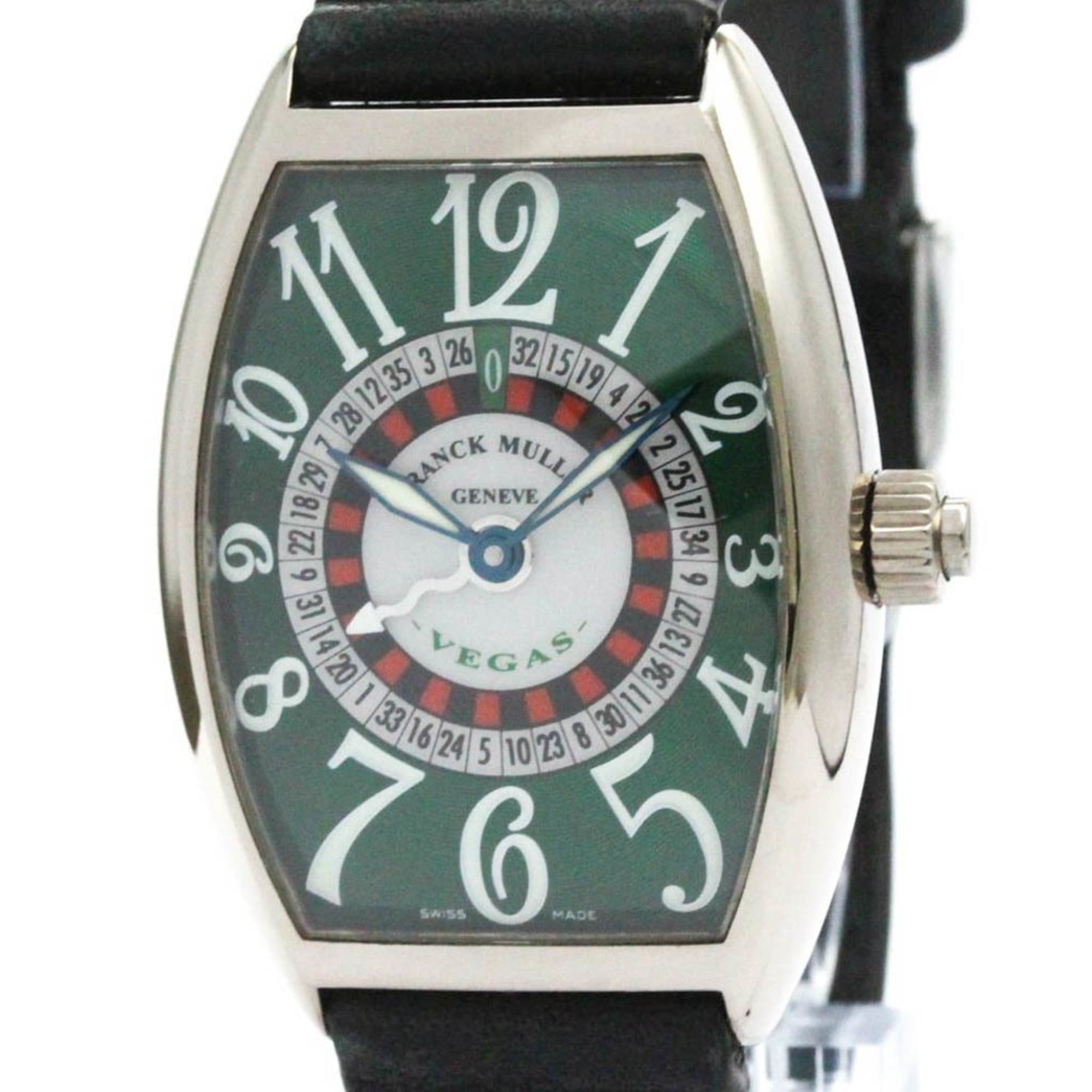 FRANCK MULLER Cintree Curvex Vegas 18K White Gold Mens Watch 5850VEGAS Polished
